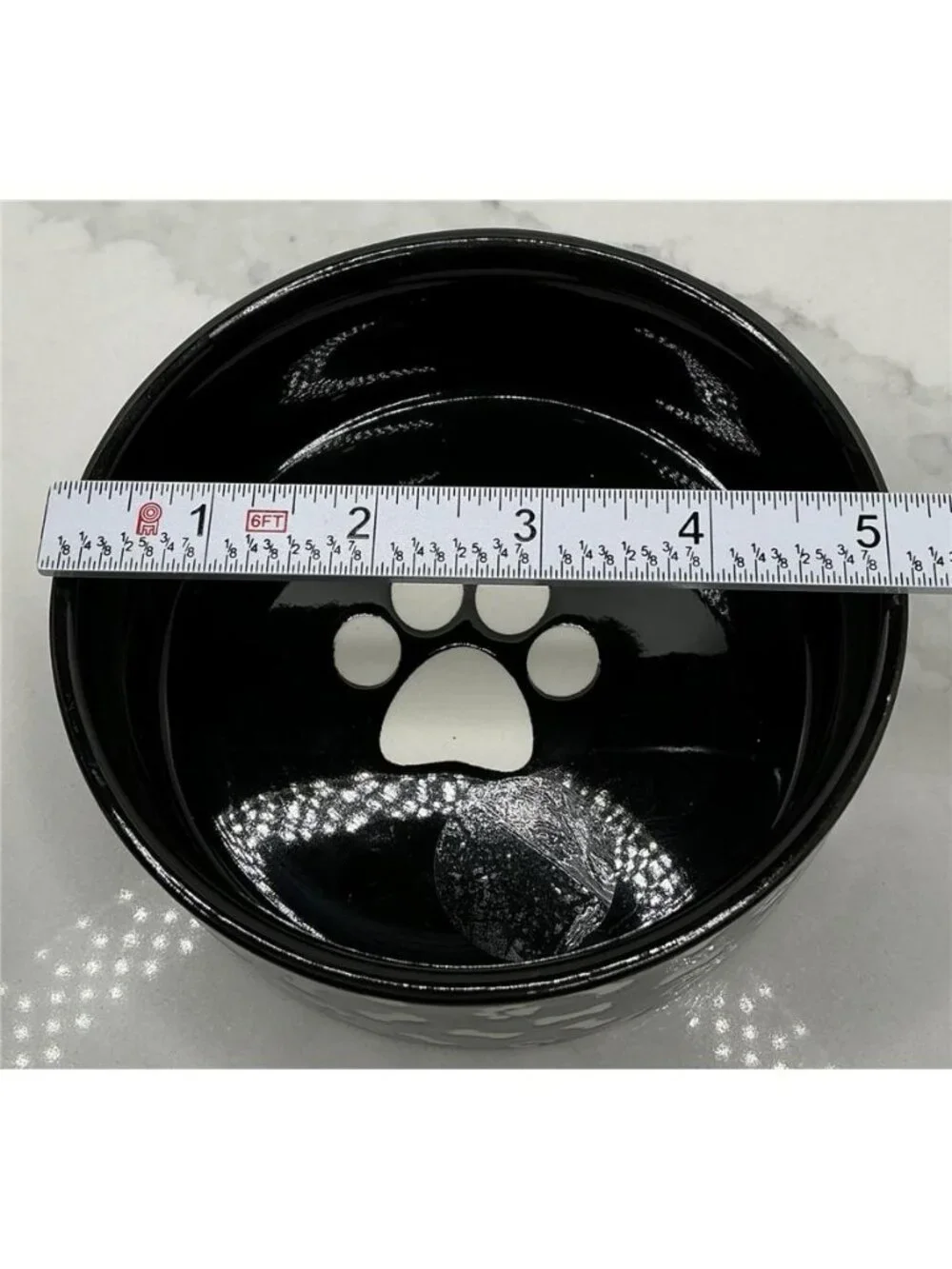 10 Strawberry Street Pet Bowl White Bone Embossed Ceramic New